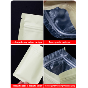 Sachet refermable en Mylar plastique coloré, réutilisable, pour stockage alimentaire, pochette autoportante en aluminium avec encoche de déchirement pour bonbons, snacks et artisanat - Product Image 4