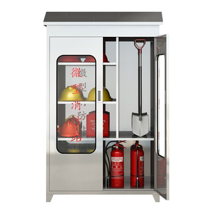 Gabinete de Acero Inoxidable para Incendios TJF-56 de 2 Puertas con Cerradura para Almacenamiento de Equipo de Emergencia en Oficinas - Product Image 2