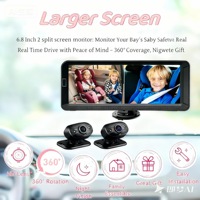 Moniteur vidéo pour bébé Baby Cam 2 et caméra de voiture avec vision nocturne vidéo bidirectionnelle pour la sécurité de la voiture et des voyages