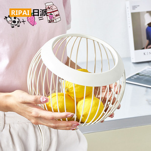 Cesta Redonda de Hierro Forjado para Frutas con Diseño de Alambre Metálico Resistente para Almacenamiento en la Cocina y Organización de Cápsulas de Café - Product Image 4