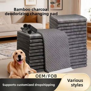 Tapis absorbants pour chien imperméables et épaissis avec charbon de bambou, forme rectangulaire, 20-100 pièces - Product Image 3