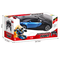 Venta al por mayor 1:18 Control remoto deformación Robot RC juguete transformar modelo de coche para niños