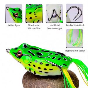 Vente Flash : Leurre Souple Artificiel Thunder Frog avec Paillettes, 5,5 cm, 11 g, en Gel de Silice, Couleur Cuivre, pour la Pêche au Marlin en Lac, Rivière et Ruisseau - Product Image 4