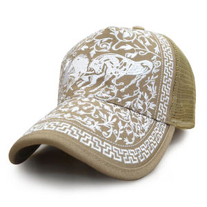 Casquettes de camionneur classiques, entièrement brodées, motif chinois vintage, maille respirante, casquettes de sport, de pêche et de cyclisme - Product Image 2
