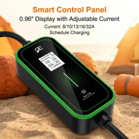 Chargeur EV portable 7 kW avec prise BS/Schuko/CEE, RCD de type A, câble TPU, IP65, Plug & Play, certifié CE/TUV, chargeur de voiture électrique portable