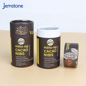 Emballage personnalisé en tube cylindrique en carton kraft pour café, thé, cacao, qualité alimentaire, tube en papier rond, conception personnalisée, emballage recyclable - Product Image 1