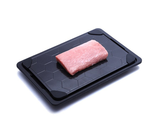 Plateau de décongélation amélioré en métal sans électricité avec bac d'égouttement pour <span class=keywords><strong>viande</strong></span> congelée, <span class=keywords><strong>planche</strong></span> de cuisine - Product Image 3