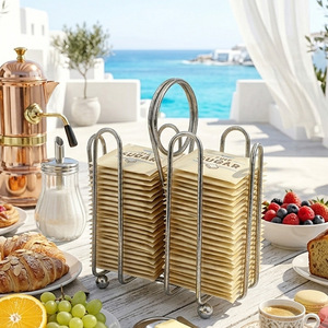 Estante para Sobres de Azúcar, Acero Inoxidable, Organizador de Condimentos, para Mesa de Restaurante, Zona de Servicio de Bebidas - Product Image 2
