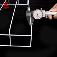 Étagère en fil métallique personnalisable avec séparateur en fil métallique pour supermarché, revêtement PE, étagères de réfrigérateur, présentoir de boissons