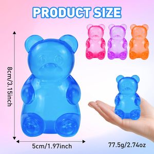 Bear <b>Squishy</b> Toy TPE Stress Relief Squeeze Ball For Kids Age 2 To 4 Years Unisex Fidget Toy - Product Image 3