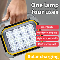 La lampe solaire rechargeable extérieure de camping allume la lampe solaire portative d'USB de secours de camping les lumières menées solaires pour le camping de jardin