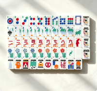 2026 Ensemble de Mahjong Américain en Acrylique Blanc de Boutique, Tuiles de Designer à l'esthétique moderne, Écologique, Luxe Preppy pour le Divertissement