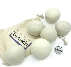 Vente en gros de boules de séchage de laine biologique de marque privée même boule de sèche-linge de moutons de Nouvelle-Zélande pour gagner du temps de séchage