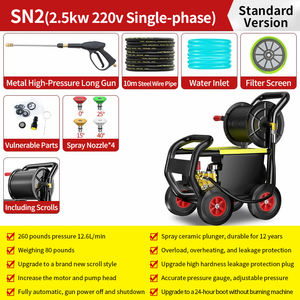 Nettoyeur haute pression électrique 130 bar Nettoyeur haute pression à eau froide Prix <span class=keywords><strong>le</strong></span> <span class=keywords><strong>plus</strong></span> compétitif Machine à laver à jet de surface - Product Image 2