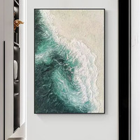 Peinture à l'huile décorative d'art mural enveloppée de galerie de texture de couteau lourd de paysage abstrait moderne