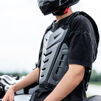Rompi Pelindung Motor Dewasa Unisex yang Dapat Disesuaikan, Pelindung Dada & Punggung Off-road, Ringan, Bernapas, Cangkang Keras PP untuk Musim Panas