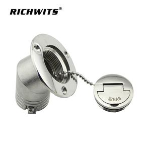 Bouchon de remplissage de carburant pour bateau, sans clé, en acier inoxydable poli miroir, avec vis de fixation, matériel de remplacement - Product Image 1