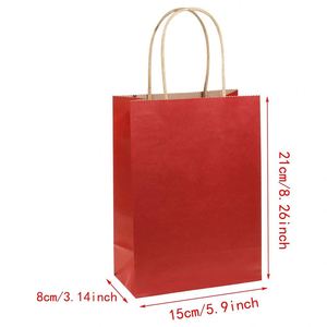 Kraft Paper Small Gift Bag with Handles <b>Tissue</b> Paper Gift Wrapping Party Bags for <b>Wedding</b> Birthday Custom Logo Printed Paper Bag - Product Image 2