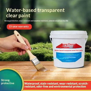 Transparent Water-based Varnish Waterproof <b>Sunscreen</b> Moisture-proof Mold-proof Wood Refurbishment Protective Paint - Product Image 2