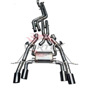 Sistema de Escape Catback Vortex SS304 de Longitud Igual para BMW G87 M2 S58 2023-2025, Silenciador de Alto Rendimiento Valvetronic con Puntas Cuádruples de Carbono - Product Image 4