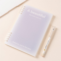 Cuaderno Promocional Personalizado Sin Marca, con Cubierta de Papel A5, 60 Hojas, Encuadernación en Espiral con Hilo, 10 Anillas de Colores Desmontables