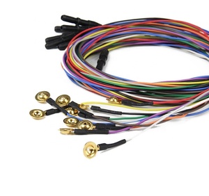 10ชิ้น DIN หลากสี1.5มม. ปลั๊กตัวเมียและชุบทองสายเคเบิล <span class=keywords><strong>EEG</strong></span> สมองนอนหลับ, 1.5เมตร - Product Image 1