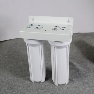 Prefiltro de Agua de Doble Etapa, 4 Puntos de Conexión, Totalmente Blanco, para Uso Doméstico en la Cocina, Fácil Instalación - Product Image 1