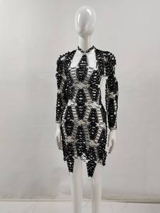 A9319 abiti <span class=keywords><strong>da</strong></span> donna personalizzati fatti a mano <span class=keywords><strong>Sexy</strong></span> e <span class=keywords><strong>Sexy</strong></span> con cravatta all'uncinetto Mini abiti <span class=keywords><strong>da</strong></span> <span class=keywords><strong>sera</strong></span> <span class=keywords><strong>da</strong></span> Club <span class=keywords><strong>da</strong></span> donna - Product Image 3