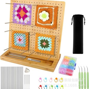 Tabla de Ganchillo Cuadrada de Bambú para Manualidades, Tabla de Bordado y Ganchillo Hecha a Mano, Herramienta de Artesanía Duradera - Product Image 5