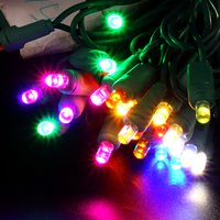 Guirlandes lumineuses de Noël multi-LED de qualité commerciale, étanches IP65, pour extérieur, fil vert de 5 mm à grand angle, lumières d'arbre de Noël à intensité variable