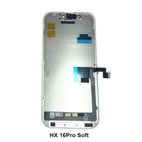 Layar OLED HX Lembut untuk Seri iPhone 17 16 15, Layar LCD LTPO, Perakitan Digitizer Layar Sentuh untuk iPhone 15Pro