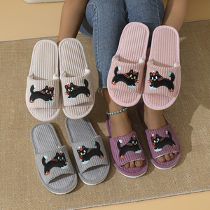 รองเท้าแตะแฟชั่นพื้น EVA คุณภาพสูง วัสดุส่วนบนทำจากผ้าคอร์ดูรอย รองเท้าแตะแบบสวมสำหรับผู้หญิง คุณภาพสูงใหม่เอี่ยม - Product Image 1