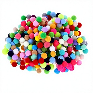 Pompons artisanaux 500 pièces 1 cm, mini-boules en feutre colorées, boules moelleuses multicolores, pompons créatifs pour la décoration de Noël, pour le bricolage - Product Image 2