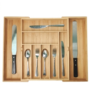 WDF ODM Organizadores De Gaveta Cajones Ustensile Couverts <span class=keywords><strong>Tiroir</strong></span> Organisateur pour Cuisine Bambou Couverts Organisateur Cuisine - Product Image 1