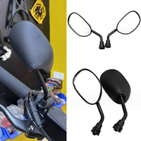 Nouveau rétroviseur de moto JP-Motor en plastique noir avec boulons filetés 8/10MM, côté droit, pièce de rechange