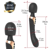 Vibromasseur puissant à double moteur en silicone, grande taille, baguette de massage pour point G, jouet pour couple, stimulateur clitoridien pour adultes