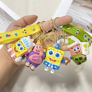 Llavero de dibujos animados transfronterizo de Bob Esponja, accesorio creativo de peluche de Sr. <span class=keywords><strong>Krabs</strong></span> para bolsos, para hombres y mujeres - Product Image 4