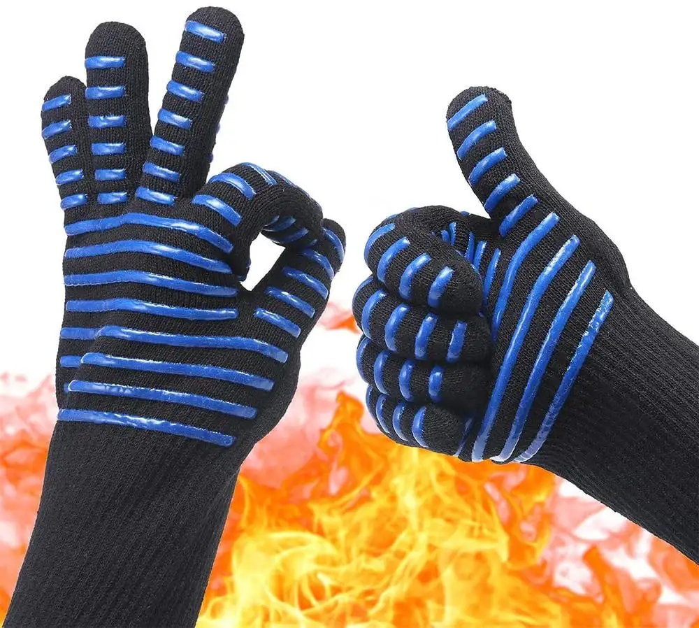 ANT5PPE 13INCH Heat Resistant Gloves Fireproof Barbecue Baking Cooking & Welding Hand Protection Gloves