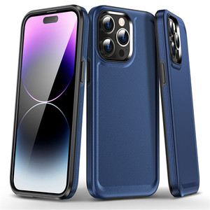 Custodia per telefono cellulare 2 in <span class=keywords><strong>1</strong></span> antiurto all'ingrosso per iPhone 15 14 13 12 11 Pro X XR 7 8 Plus Custom TPU PC custodia per telefono - Product Image 2