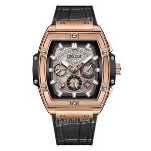 Reloj Mecánico Automático de Lujo para Hombre, Nuevo, a la Moda, Resistente al Agua, con Correa de Cuero Cuadrada, Estilo Ejecutivo, Envío Directo - Product Image 1