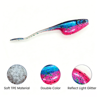 Leurre de pêche souple hyper-élastique Alpha 50mm TPE, type queue de pagaie, têtard, swimbait pour truite, perche, black-bass, pêche BFS ultralégère et micro-pêche