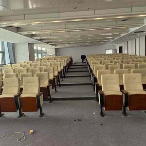 Sillas Plegables de Diseño Moderno <span class=keywords><strong>para</strong></span> Teatro, con Patas Metálicas, Cojines de Tela y Esponja, Cómodas <span class=keywords><strong>para</strong></span> Escuelas, Auditorios e Iglesias - Product Image 2