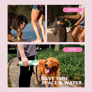 Everich botol air untuk luar ruangan, botol air piaraan, botol terisolasi anjing portabel, vakum, baja tahan karat, dinding ganda, botol bentuk kaki anjing 3 in 1 - Product Image 6