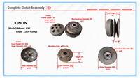 Ensemble d'embrayage entraîné K97, poulie arrière secondaire complète, 19 dents, cannelure interne pour scooter, pièces de rechange pour transmission CVT