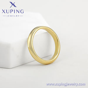 Para <span class=keywords><strong>Xuping</strong></span> <span class=keywords><strong>Jewelry</strong></span>'s X000866681 14K chapado en oro Simple cobre liso anillos de mano elegante estilo clásico para fiesta de regalo de compromiso - Product Image 4