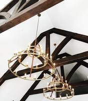 XZ rétro laiton massif cuivre Design classique LED tissu nuances Vintage cuir cuisine plafonnier suspension lustre