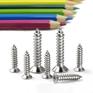 สกรูเกลียวปล่อยสแตนเลส M4 หัวฟิลลิปส์แบบหัวจมกลม - Product Image 1