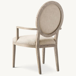 Французский современный круглый обеденный стул из ткани деревянный обеденный стул - Product Image 2