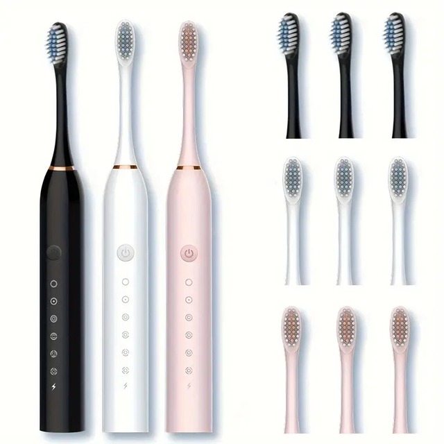 X3 Electric Sonic Toothbrush with 4 Heads Ultrasonic Toothbrush in Gift Box High Performance Oral Care
