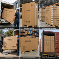 Boîte d'expédition personnalisée en carton ondulé robuste à 5 couches avec poignée pour l'emballage e-commerce, livres et chaussures promotionnels